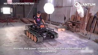Man Builds Amazing TANK for his Son Using WOOD