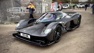 FULL CARBON Aston Martin Valkyrie ON THE ROAD! Revs, accelerations
