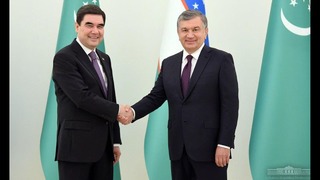 Президент Туркменистана прибыл в Ташкент (23.04.2018)
