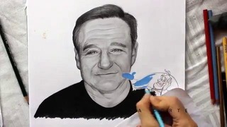 Drawing Robin Williams (Tribute)