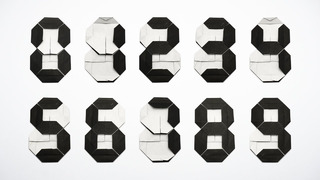 Origami 7-segments display (mi wu)