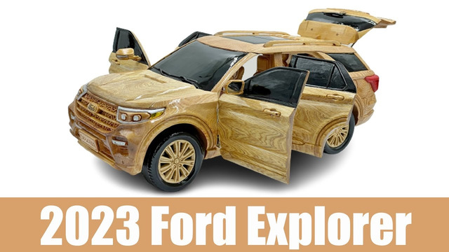 Wood Carving – Building the 2023 Ford Explorer entirely from Wood – Woodworking Art