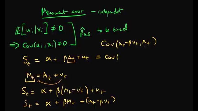 42. Measurement error in independent variable – part 2