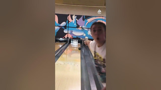 Blindfolded brilliance on the bowling alley