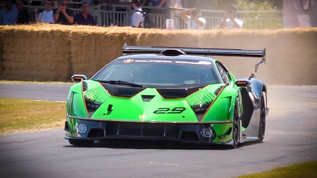 Lamborghini Essenza SCV12 Loud Acceleration Sound at Goodwood FOS 2026
