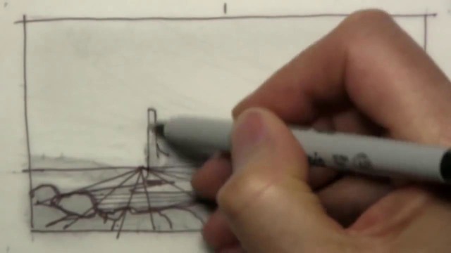 Environment quick sketch placing humans into the scene