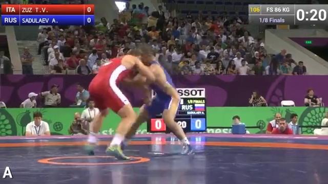 Баку 2015 Абдулрашид Садулаев победа за 45 секунд Тудора Жужа 1/8 финала