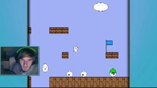((Pewds Plays)) «Cat Mario» (Part 1) – Most Frustrating Game Ever