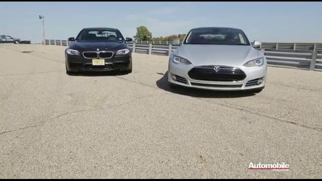 Бешеные гонки: Tesla Model S против BMW M5