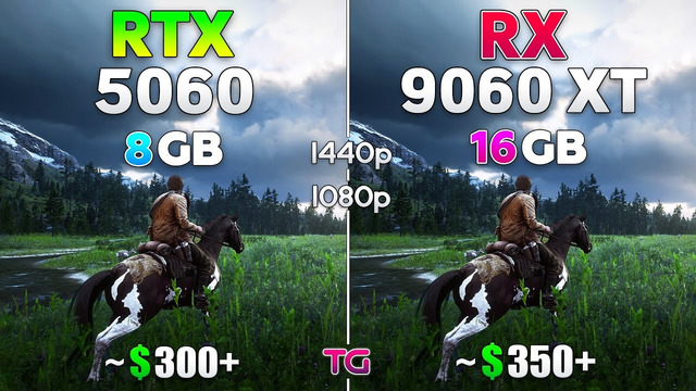 RTX 5060 8GB vs RX 9060 XT 16GB – Test with New Drivers | 1080p & 1440p