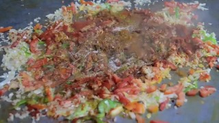 Крупнейшие в индии готовка жареного риса | индийская уличная еда