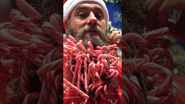 Most candy canes in a beard – 187 by Joel Strasser
