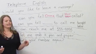 Telephone English How to take or give a message