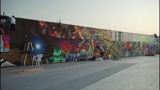 Граффитеры из Ironlak в Дубае – Самое длинное граффити в Мире