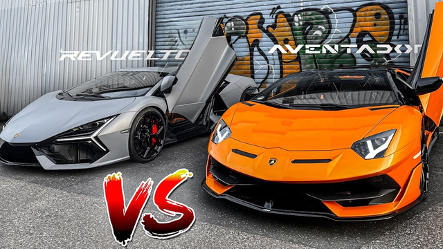 Lamborghini Revuelto VS. Aventador SVJ! +SOUND Comparison! Interior Exterior Review
