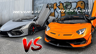 Lamborghini Revuelto VS. Aventador SVJ! +SOUND Comparison! Interior Exterior Review