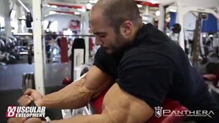 IFBB Pro Jon Delarosa Trains Arms 1 Week and 5 Days Out from the 2014 NY Pro