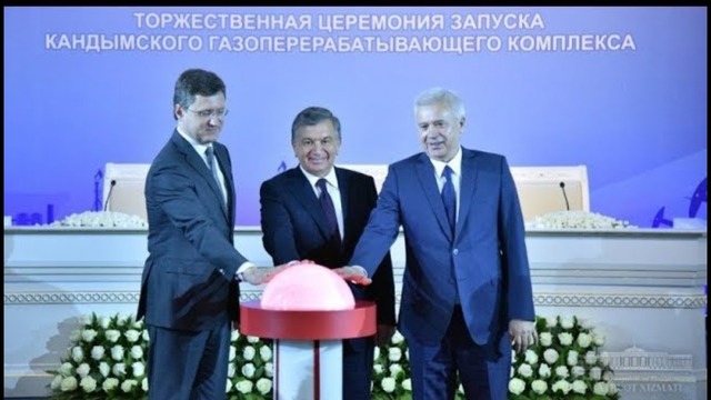 Sh.Mirziyoyev Qandim gazni qayta ishlash majmuasi ochilishida qatnashdi