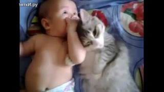 Малыш и суперласковый кот