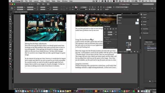 Adobe InDesign. Applying Paragraph and Character Styles