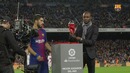 Coutinho, Luis Suárez and Messi get ready for action against Alavés