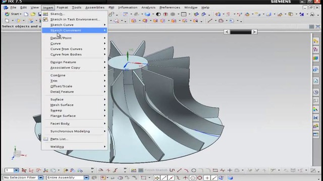 NX Modeling – Concept Design Impeller