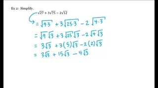 1 – 13 – Square Root Addition and Subtraction (6-37)