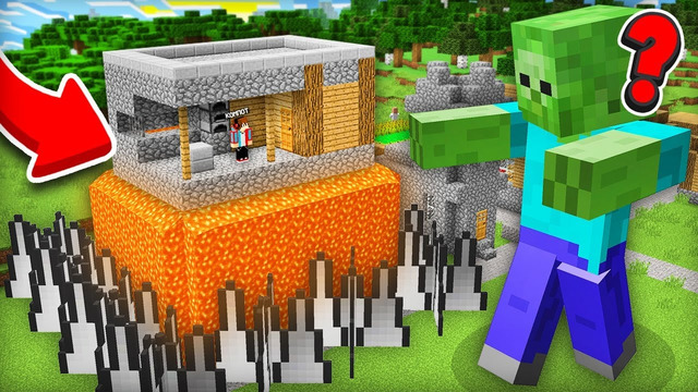 Я ЗАЩИТИЛ СВОЙ ДОМ ОТ ЗОМБИ ГИГАНТА В МАЙНКРАФТ | Компот Minecraft