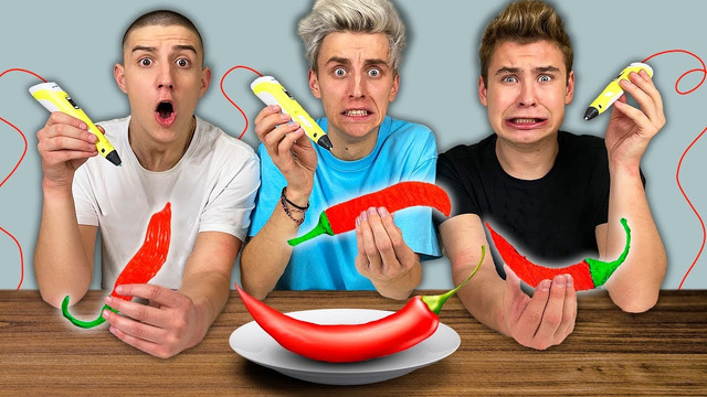 Кто хуже нарисует 3d ручкой, съест это челлендж