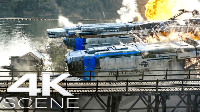 AI Ship Assaults Rebel Village (4K Blu-ray) Fight Scene | The Creator Clip