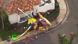 Три человека погибли в результате падения вертолёта на жилой дом в Калифорнии