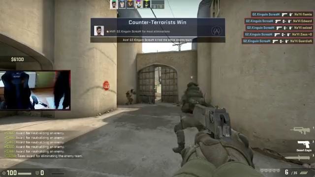 G2 scream vs navi 1 bullet 5 headshots 2016 (cheat chlenix )