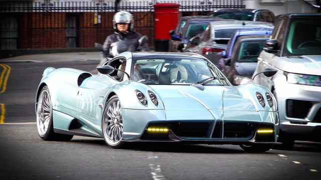 Supercars in London February 2023 – #CSATW469 Pagani Huayra, Bugatti Chiron, 918 Spyder, AMG GT BS