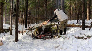 Жареное мясо на вертеле