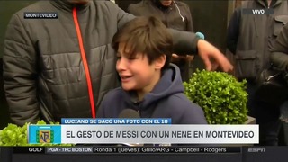 Месси, реакция на плачущего уругвайского мальчика/ selección argentina