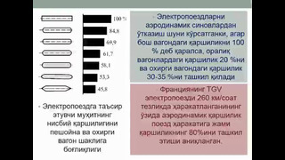 Поезд ҳаракатига қаршилик кучлари. 2-қисм