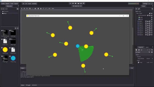 Intro to the Vector Dot Product- How to code a Field of View in Godot