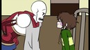 Undertale animation – Чара боится пауков