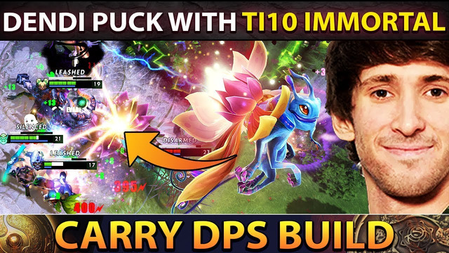 Dendi trying NEW RARE TI10 Puck Immortal – EPIC DPS New Meta Puck Build Dota 2