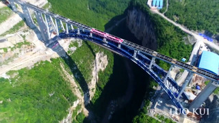 Китайцы построили железную дорогу, 85% которой проходит по мостам и тоннелям