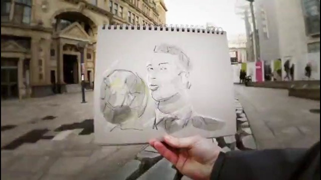 Карьера Криштиану Роналду с помощью рисунка