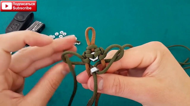 Как сделать браслет из шнурков и гаек