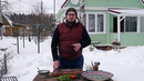Мясной рулет из барана на вертеле