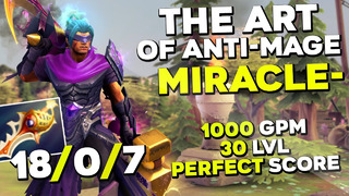 Miracle-, The Art of Anti-Mage, PERFECT Gameplay, 18-0-7, 1k GPM, LVL 30 – EPIC Dota 2