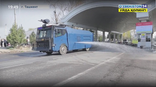 Дезинфекция улиц Ташкента. Профилактические мероприятия по ношению масок