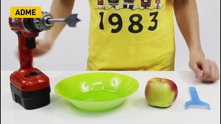 Самый суровый способ почистить яблоко