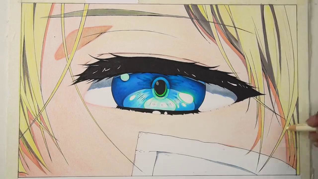 Drawing a realistic anime eye (time lapse)マンガ violet evergarden