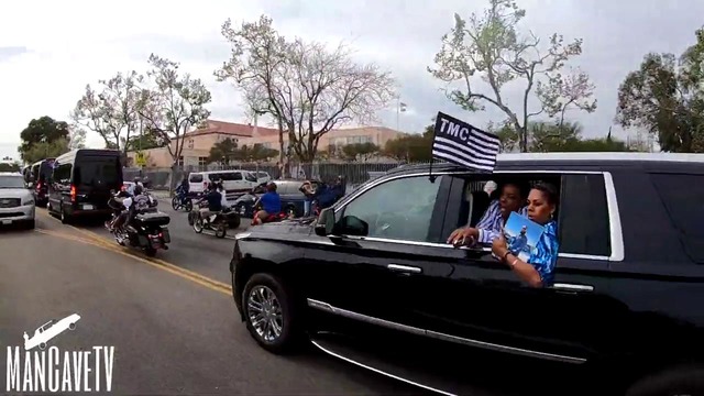 RIDE ALONG Nipsey Hussle Funeral Procession Victory Lap Through Los Angeles