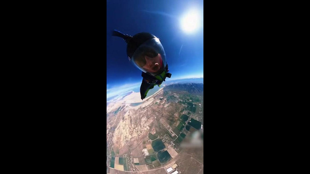 Skydiver Starts Singing After Jumping Out of Airplane | People Are Awesome #shorts