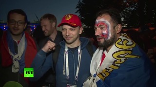 Спасибо нашим за игру: RT пообщался с болельщиками после победы России над Египтом